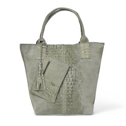 Mala Shopper em pele