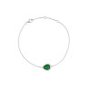 Pulseira prata com pedra oval