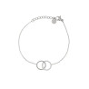 Pulseira aço com circulo entrelaçado