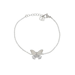 Pulseira borboleta em aço
