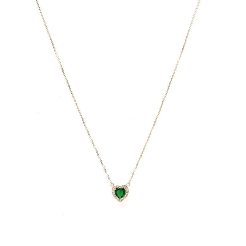 Colar coração verde
