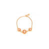 Pulseira 3 Flores Tradicionais  c/ banho ouro