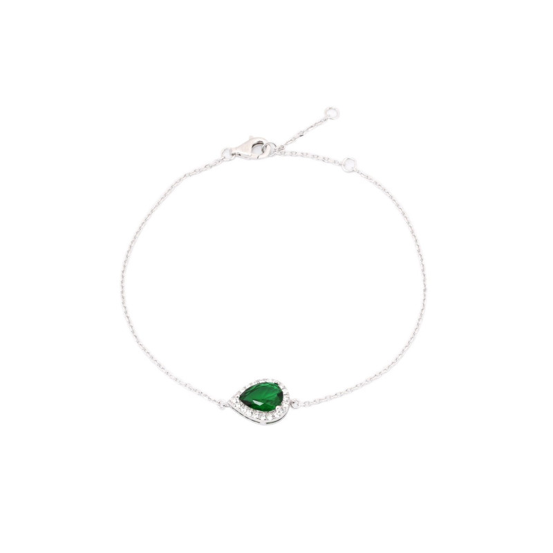Pulseira Pedra Oval Verde