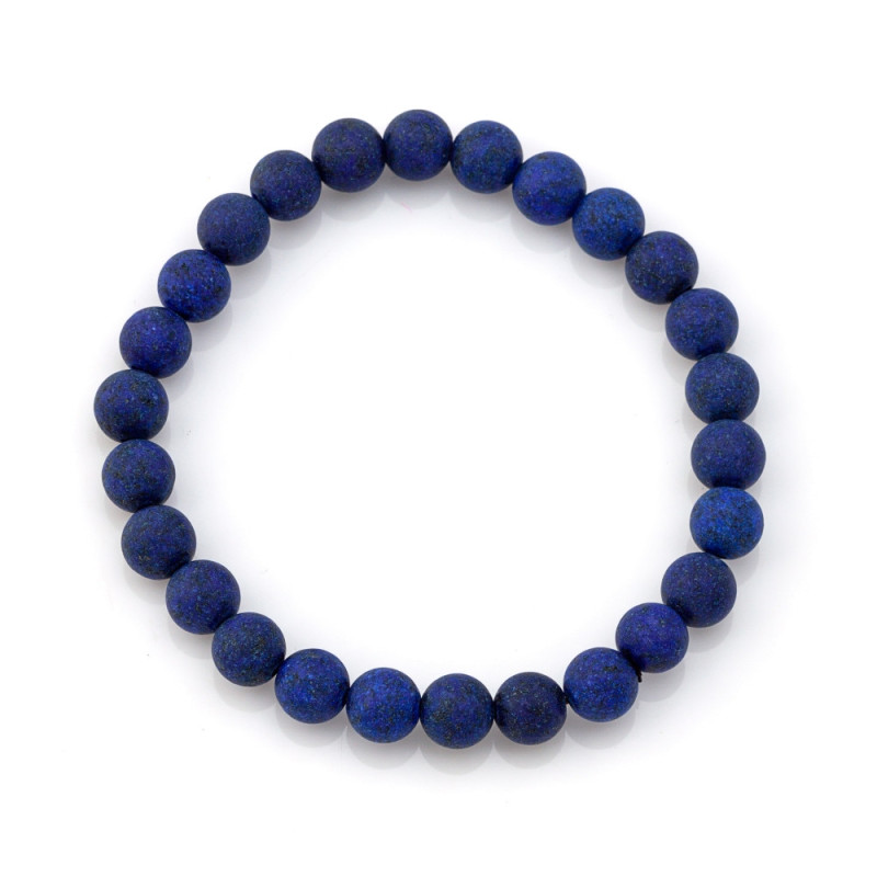 Pulseira Masculina Bolinhas Azul Mate