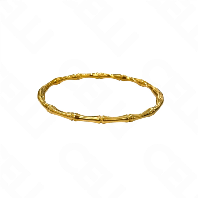 Pulseira Aço Bambu Rígida